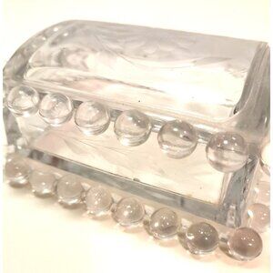 Decorative Glass  U.S., circa 1890-1915 pressed glass beaded/hobnail style